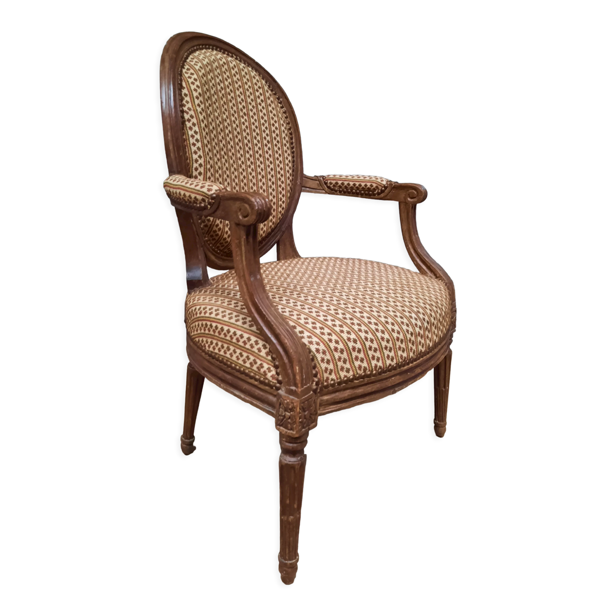 Fauteuil medaillon Louis XVI