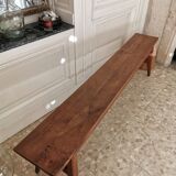 Banc pieds compas en chêne massif