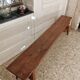 Solid oak compass foot bench