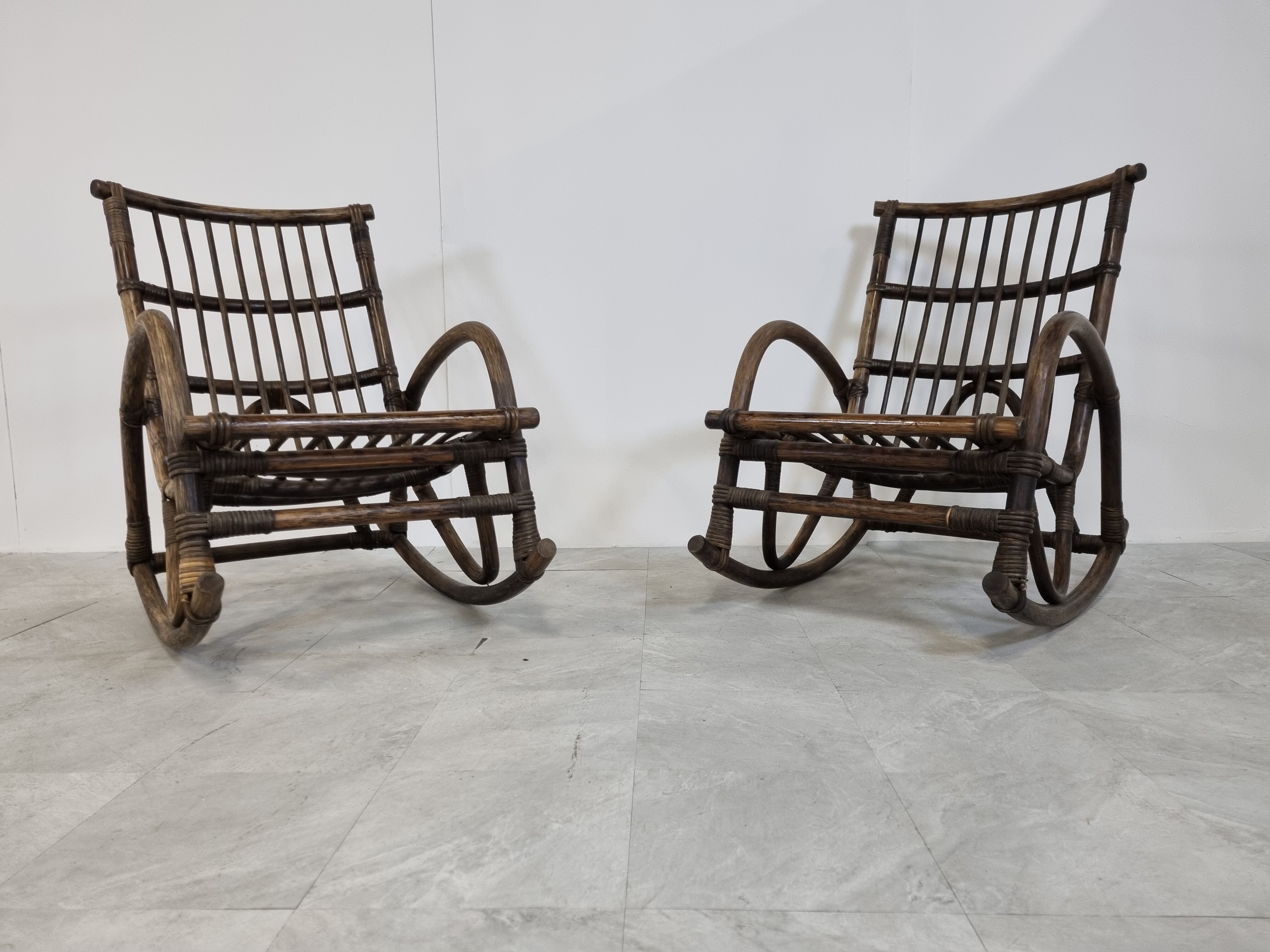 Pair of vintage bentwood rocking chairs, 1960s