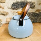Vintage Scandinavian enamelled sheet metal kettle