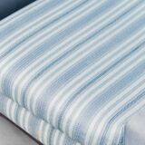 Poltrona in tessuto blu legno anni ’60 vintage modernariato