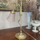 Lampe col de cygne vintage en laiton