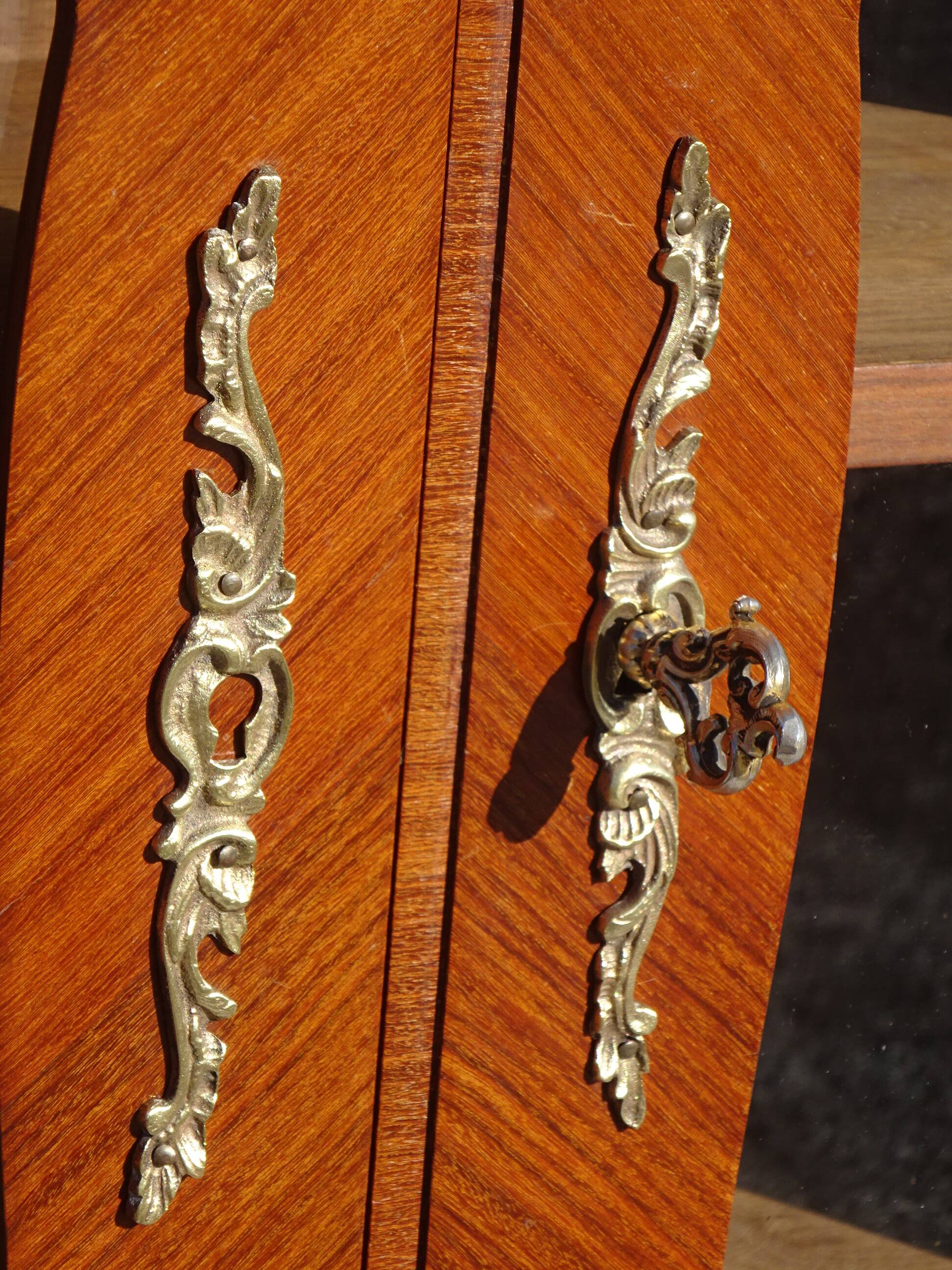 Louis XV library in rosewood marquetry