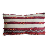 Coussin berbère Handira rouge et blanc