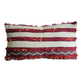 Coussin berbère Handira rouge et blanc