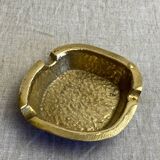 Hammered brass ashtray