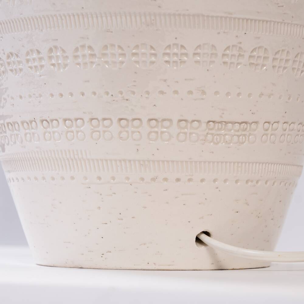 Bitossi table light white ceramic, 1970s