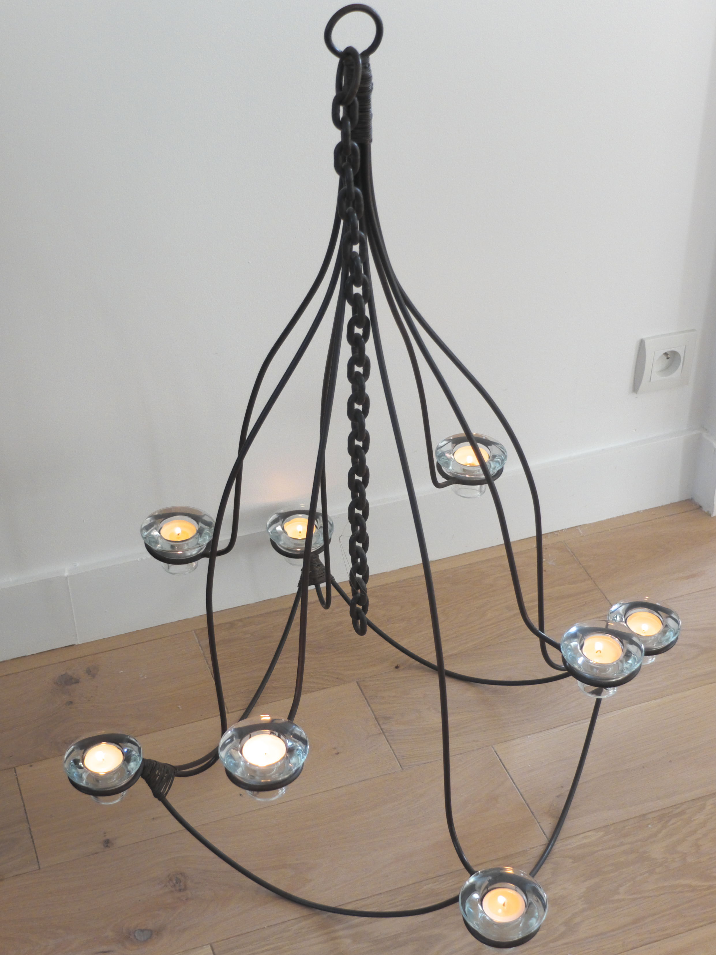 Wrought iron chandelier