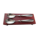 Silver-plated metal salad serving spoons in their vintage case