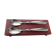 Silver-plated metal salad serving spoons in their vintage case