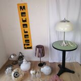 LUM vintage chrome mushroom design lamp