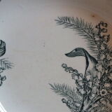 3 plates caps in Terre de Fer Saint Amand service Lily of the valley