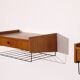 Pair of vintage Scandinavian hanging bedside tables 1960