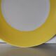 round yellow and white Limoges porcelain serving dish