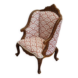 Fauteuil miniature, maison de poupée