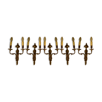 Set of 5 wall sconces