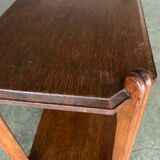 Wooden pedestal bedside table