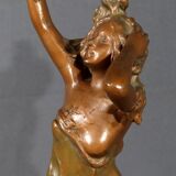 Regulate Lamp, Art Nouveau style, signed C.Rosa – Mid 20th century