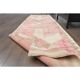 Vintage Turkish Oushak handmade wool cotton pink runner rug 83x310