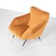 Pair of fabric armchairs, Italy, 1960s.