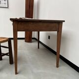 1900 solid walnut desk with two drawers
