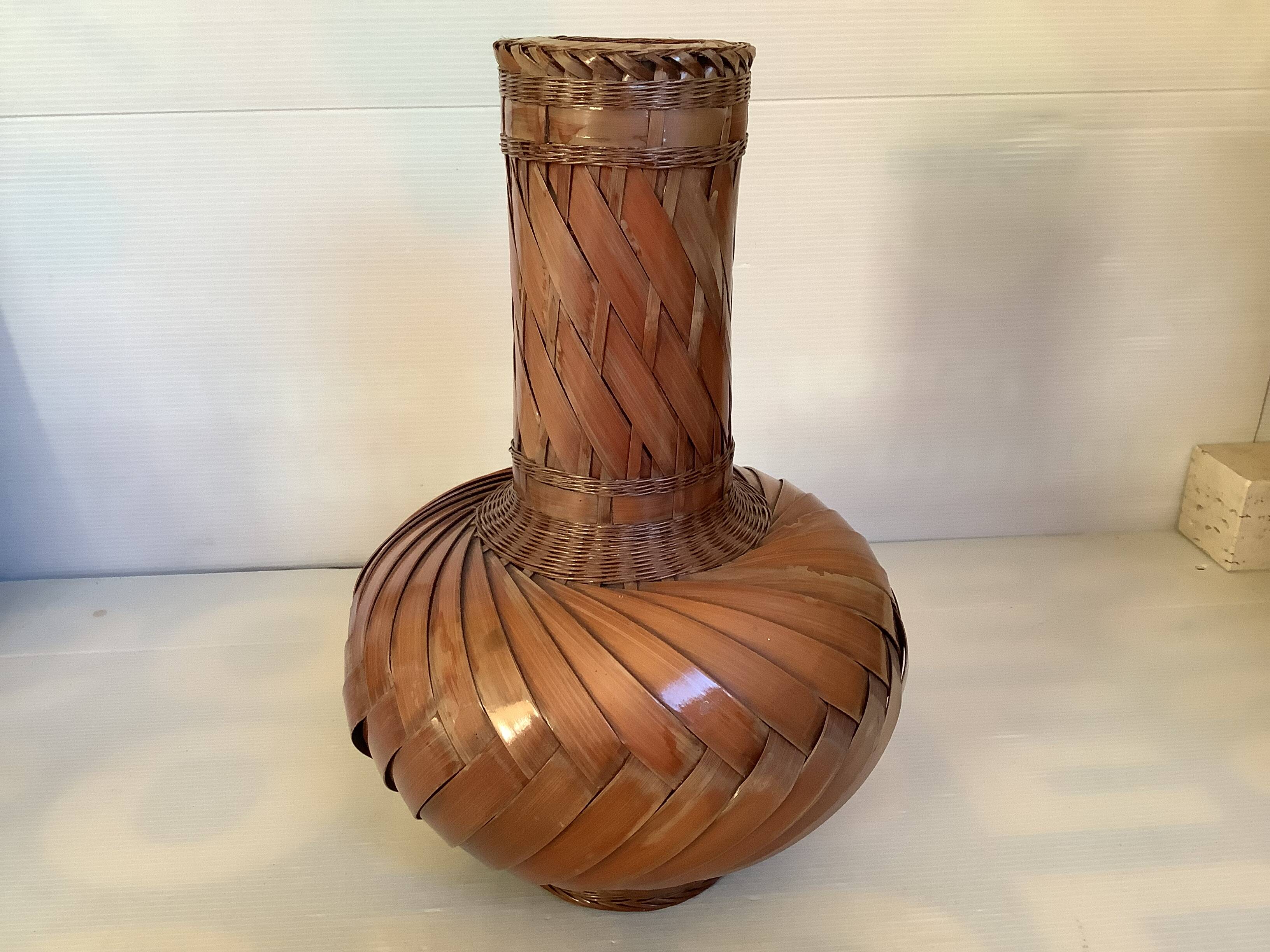 Large bamboo ikebana vase