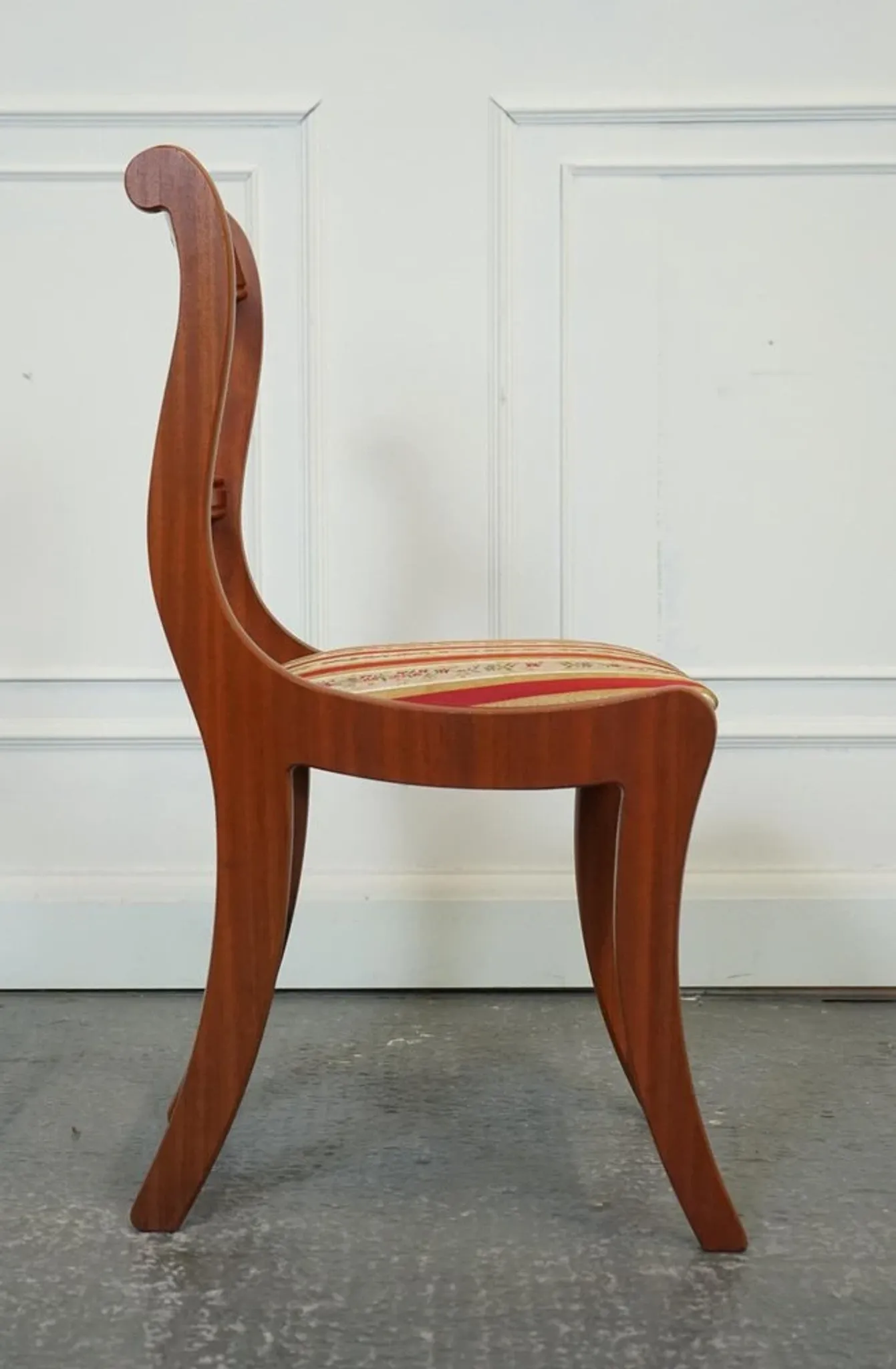 Vintage Yew Wood Dining Chairs, Set of 8