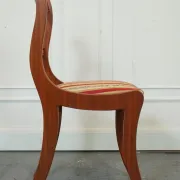Vintage Yew Wood Dining Chairs, Set of 8
