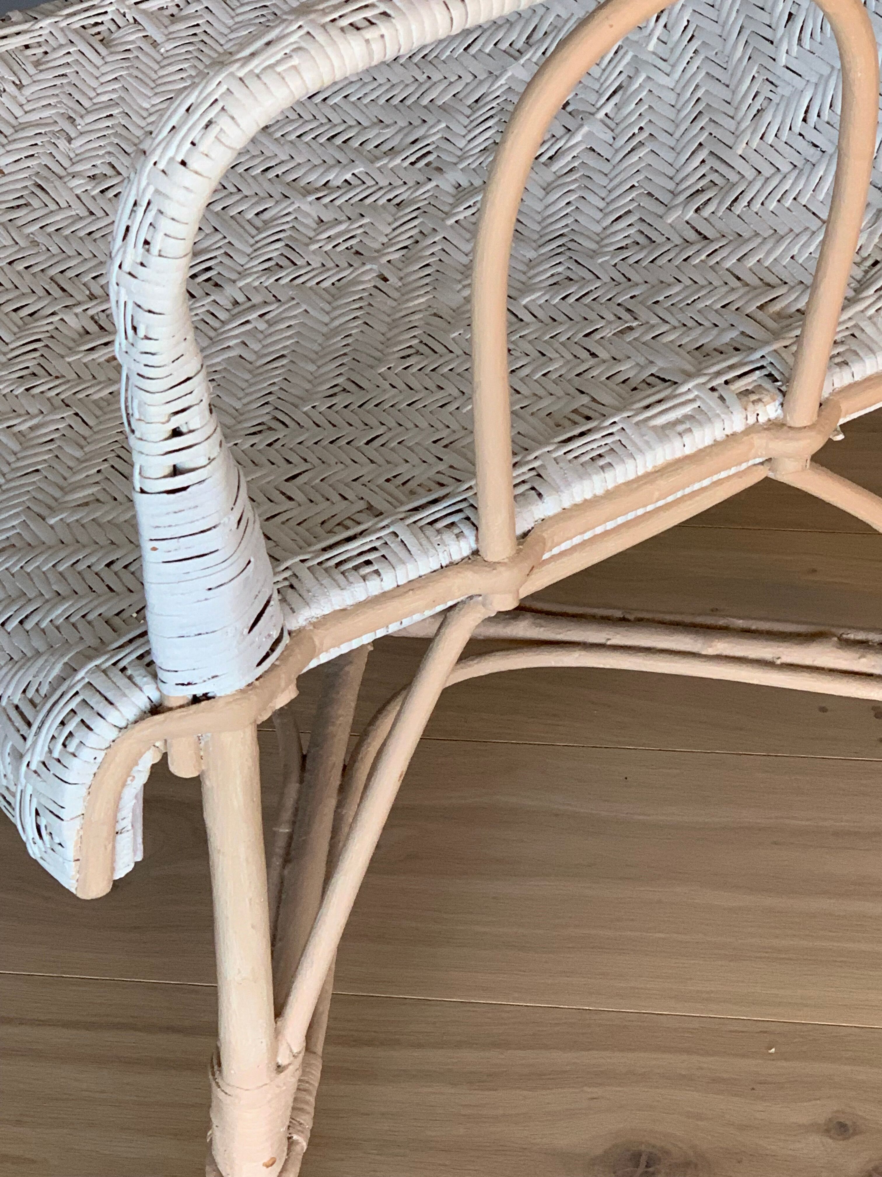 Fauteuil en osier années 40
