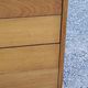 Vintage store chest of drawers in blond oak metal tube legs 4 drawers