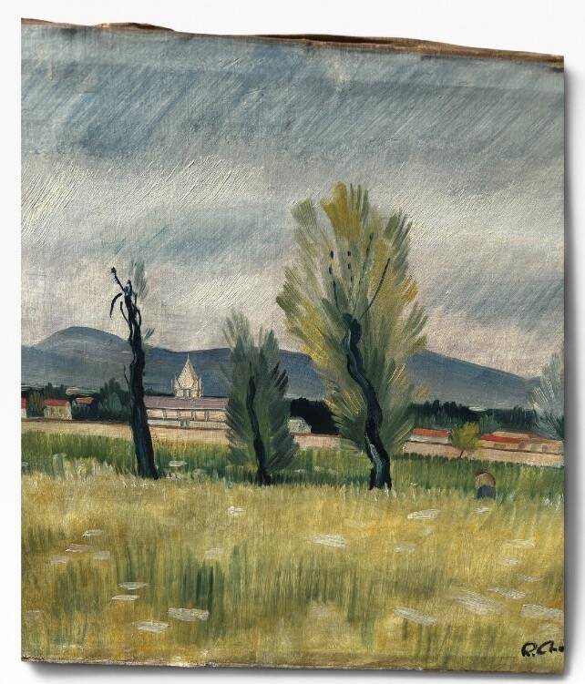 Landscape painting by rené chancrin (1911-1981)