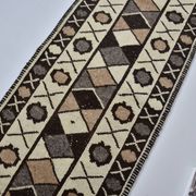 Tapis de couloir neutre en laine turque nouée à la main, référence 2064