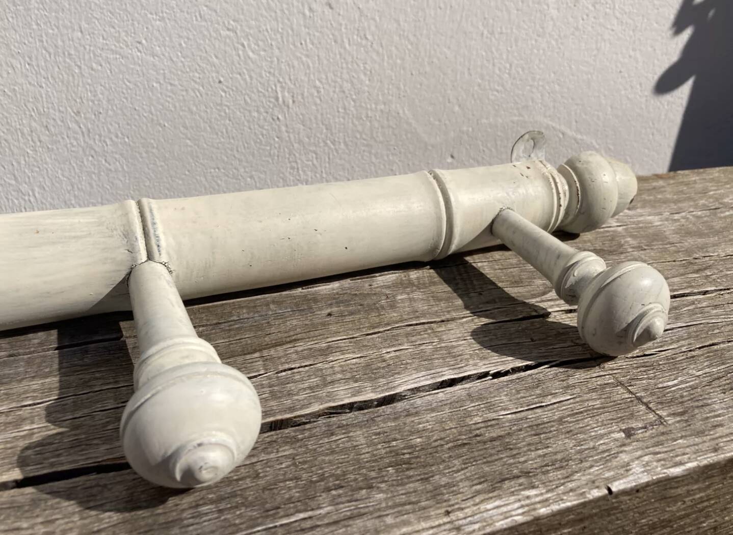 White wooden coat rack / coat hook