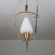 Suspension épingle chrome noir et or, 1950