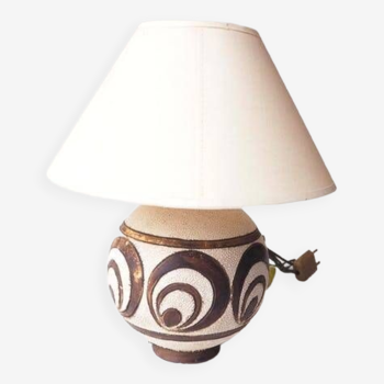 Art deco ball ceramic lamp