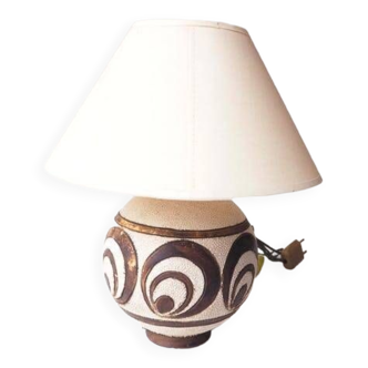 Art deco ball ceramic lamp