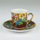 Japanese porcelain coffee service Lithophane Geisha, 1950s, set of 10.