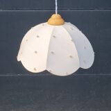 Cotton and wood pendant light