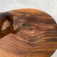 Olive wood cheese platter with knife (probably not original)