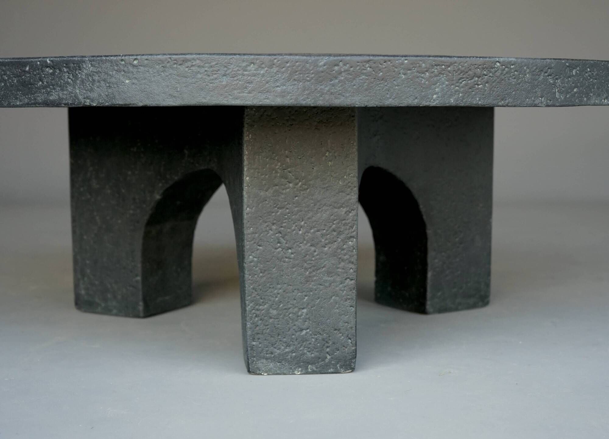 Dutch Brutalist Resin and Stone Coffee Table, 1970s