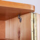 Restored oak bauhaus wardrobe, chrome-plated steel, czechia, 1930s