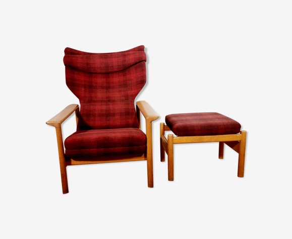 Fauteuil Sven Ilvar Dysthe, "Rock Royal" et son ottoman, circa 1955