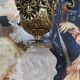 Important lustre en bronze doré à cinq lumières époque Napoléon III XIXe