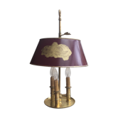 XIXth Kettle lamp with three lights in gilt bronze and brass.