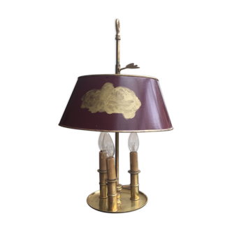 XIXth Kettle lamp with three lights in gilt bronze and brass.