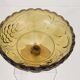 Amber glass compote – retro footed bowl vintage years