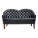1960s, Scandinavian sofa in black furniture leather.