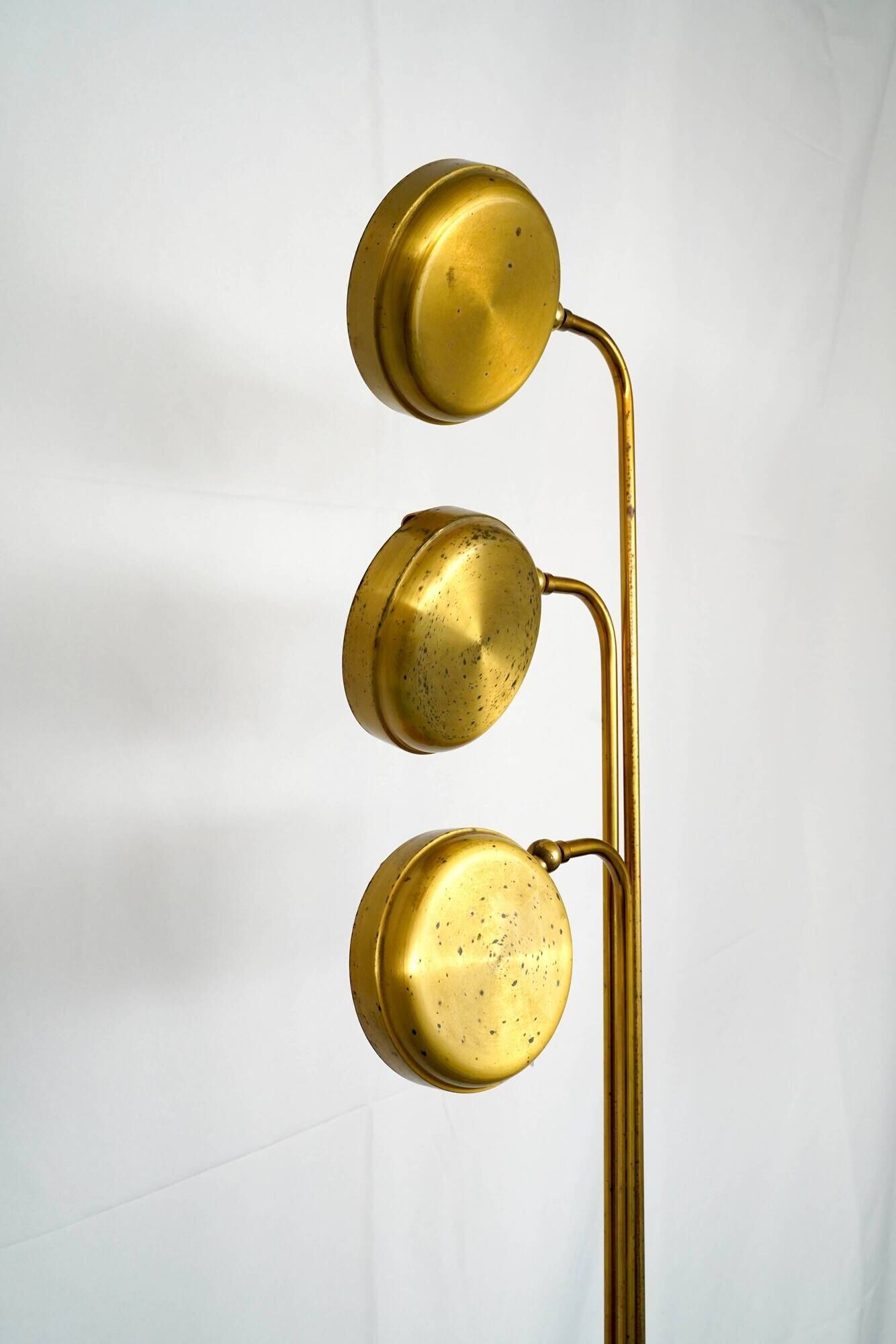 Italian vintage three arms brass floor lamp by Goffredo Reggiani