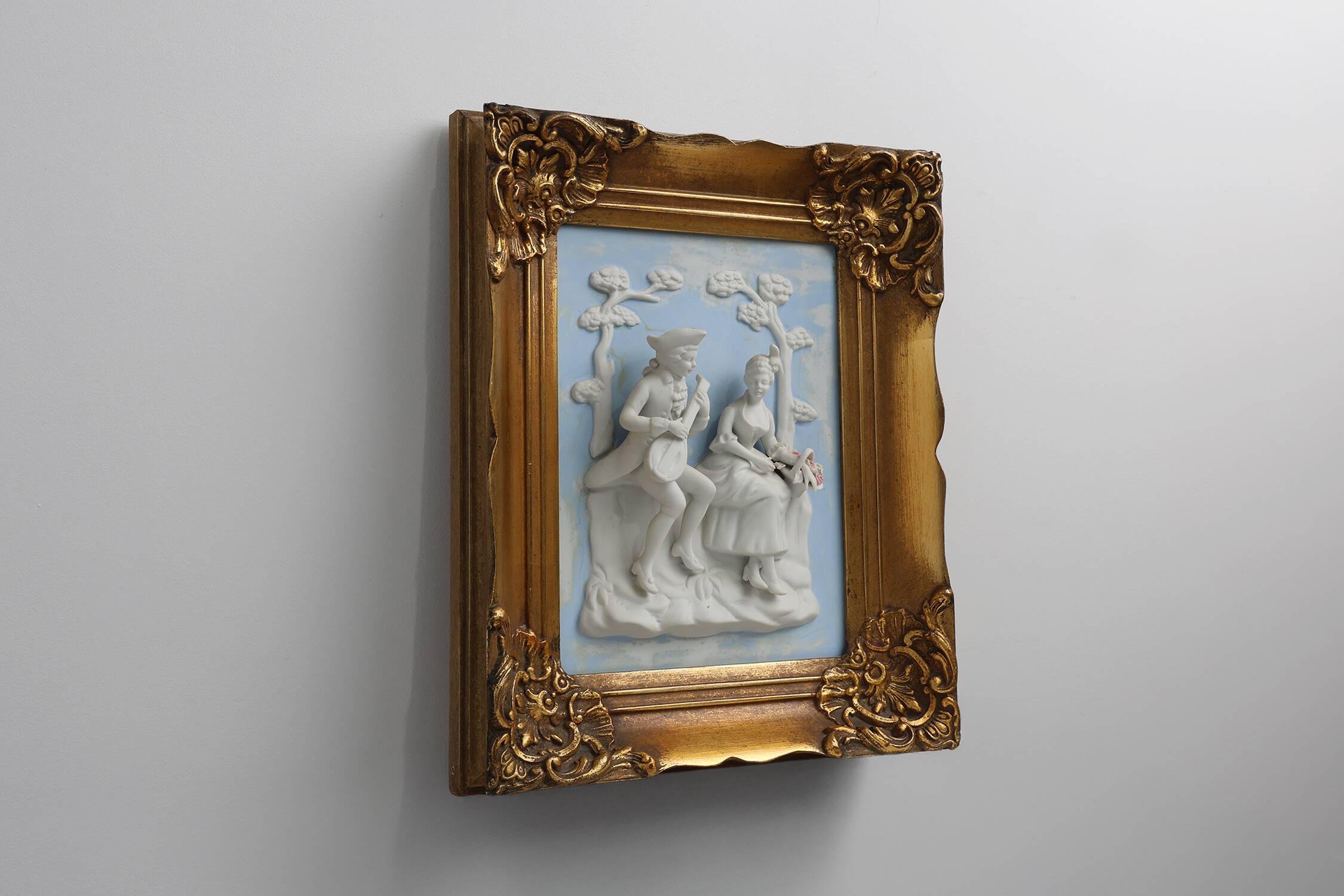 Porcelain Wall Art in Baroque style by Alt Meissen, Germany 1950s